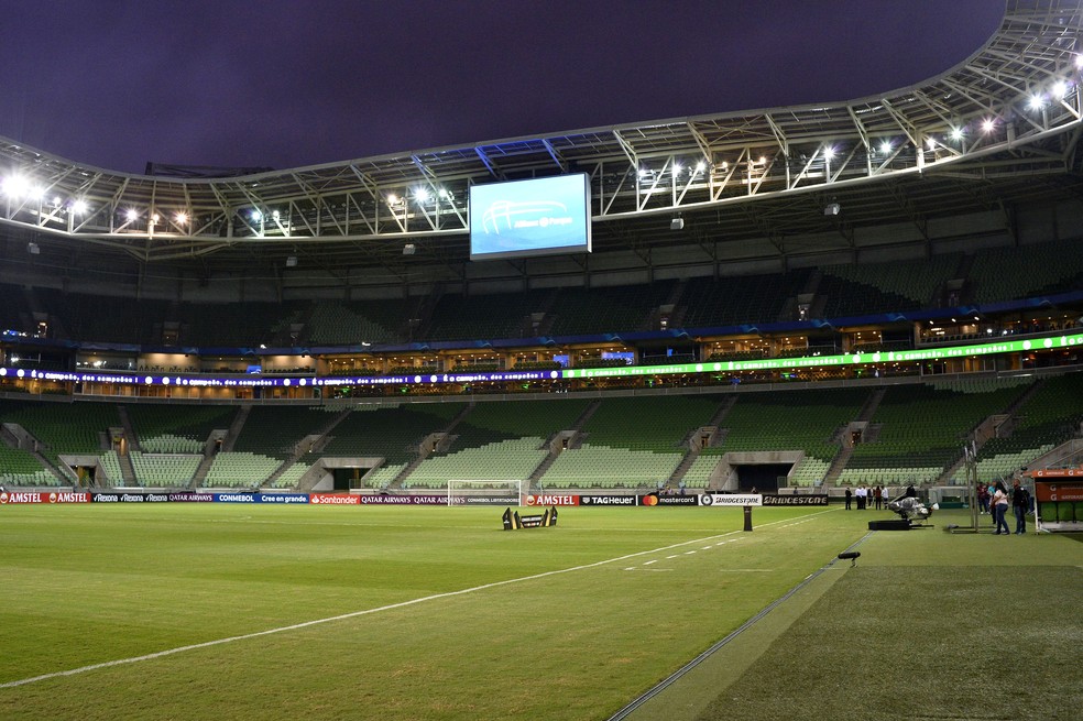 Palmeiras abre disputa contra o Inter, na Copa do Brasil, na arena — Foto: Marcos Ribolli