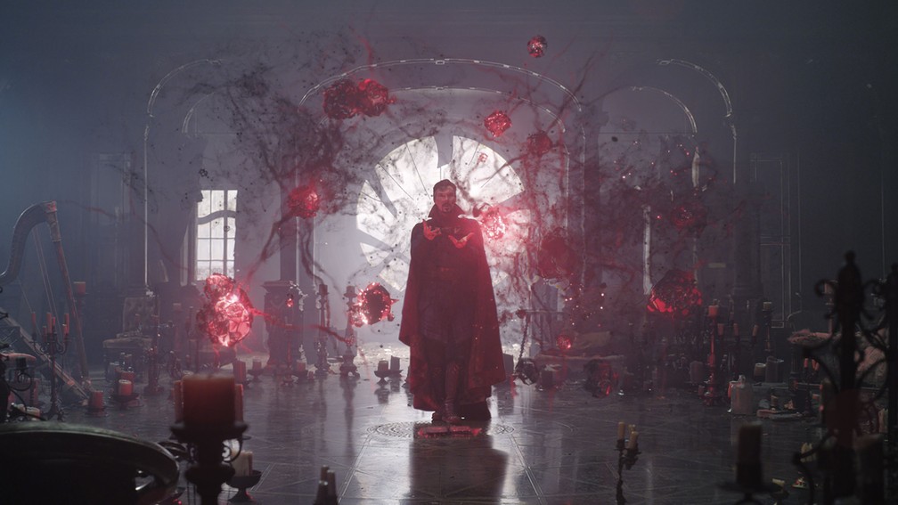 Benedict Cumberbatch em cena de "Doutor Estranho no Multiverso da Loucura" — Foto: Divulgação