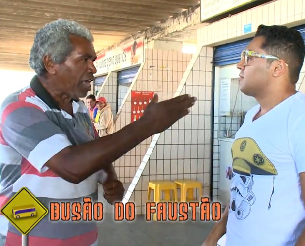 O Busão do Faustão apresenta: Geraldo, o filósofo (Foto: Domingão do Faustão/ TV Globo)