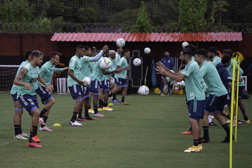 Treino do Flamengo no Ninho do Urubu — Foto: Alexandre Vidal/Flamengo