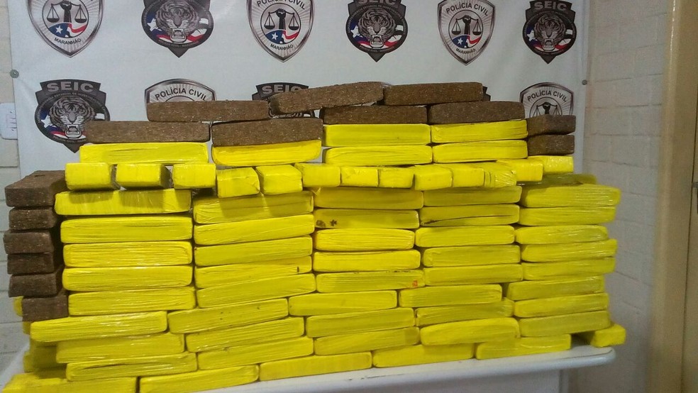 Polícia Civil apreende em São Luís 150 kg de maconha (Foto: Mano Costa/TV Mirante)