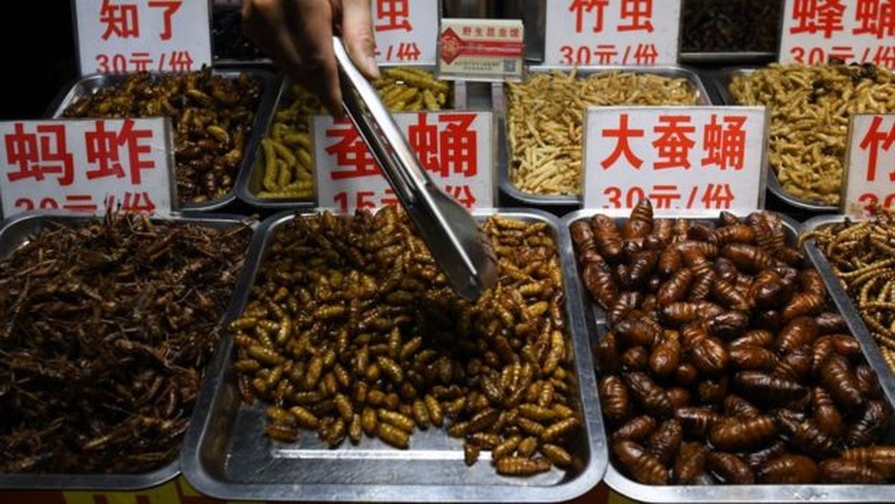 Alguns vêem os insetos como substitutos para a carne — Foto: Getty Images/BBC