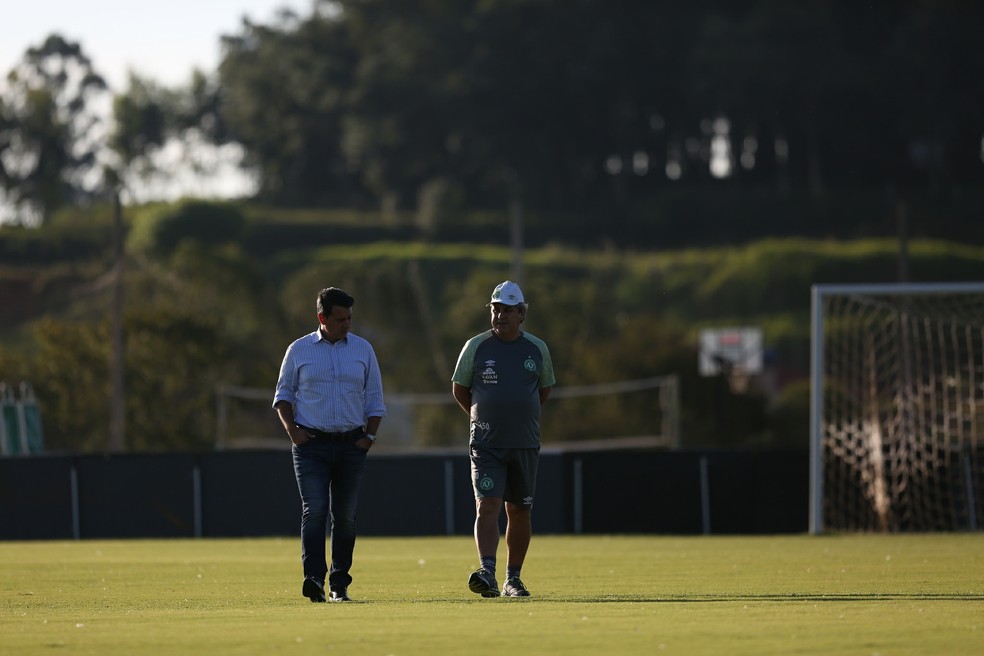 Rui Costa e Gilson Kleina foram demitidos pela Chapecoense (Foto: Sirli Freitas/Chapecoense)