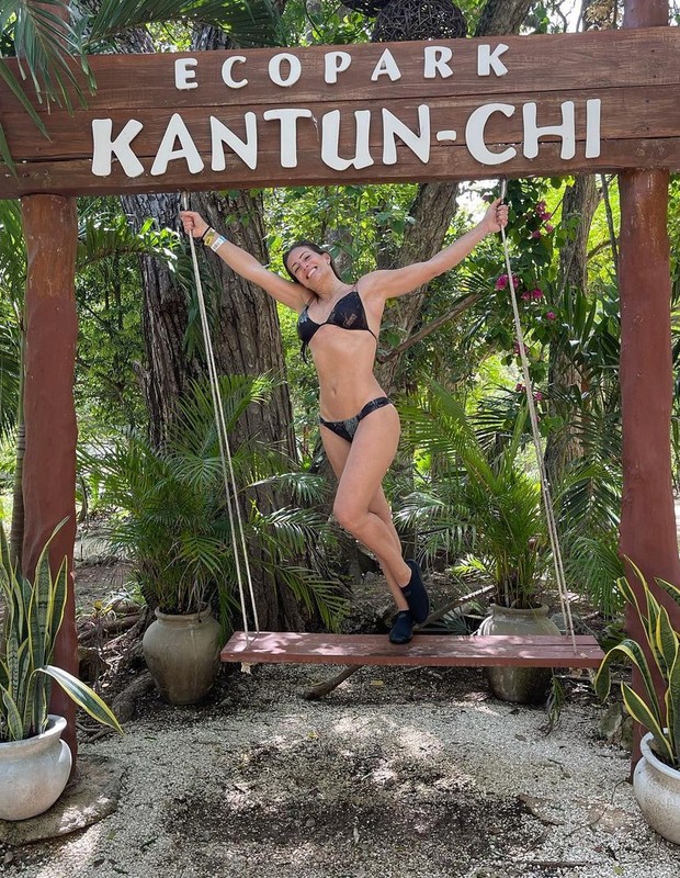 Elaine Mickely visita parque ecológico da Riviera Maya  (Foto: Reprodução/Instagram)