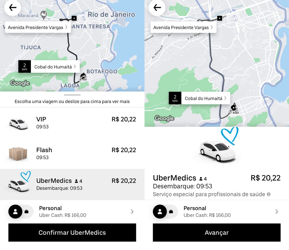 Como usar Uber Medics? Empresa oferece viagens gratuitas para profissionais de saúde — Foto: Reprodução/TechTudo