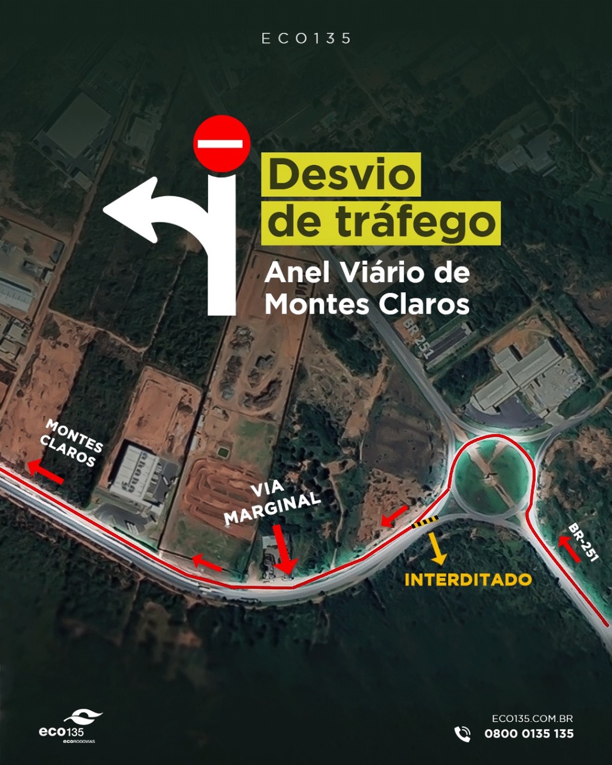 Obras no trecho leste do Anel Viário de Montes Claros causam alteração no trânsito a partir desta terça (30)