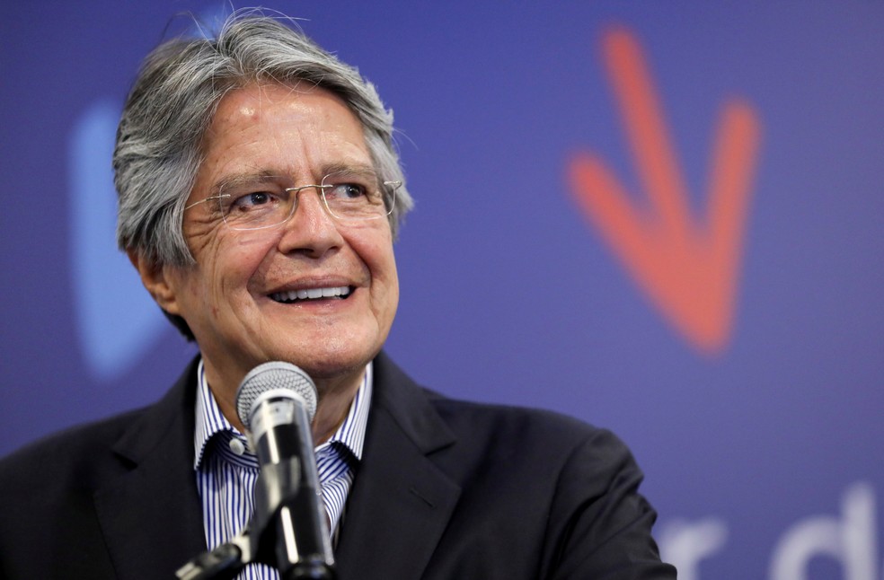 Presidente eleito do Equador, Guillermo Lasso, em foto de 12 de abril — Foto: Luisa Gonzales/Arquivo/Reuters