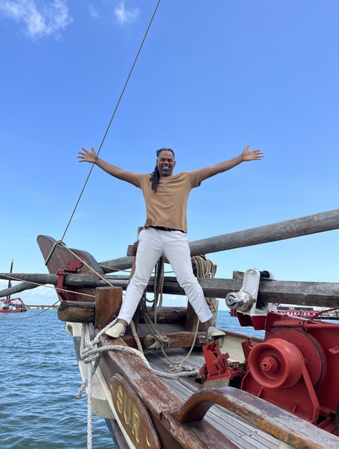 Manoel Soares em Zanzibar (Foto: Arquivo pessoal)