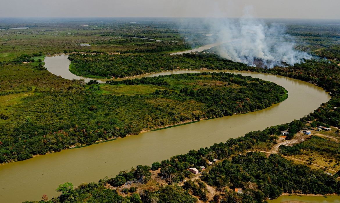 Incêndio no Pantanal (Foto: Mayke Toscano/Secom-MT)