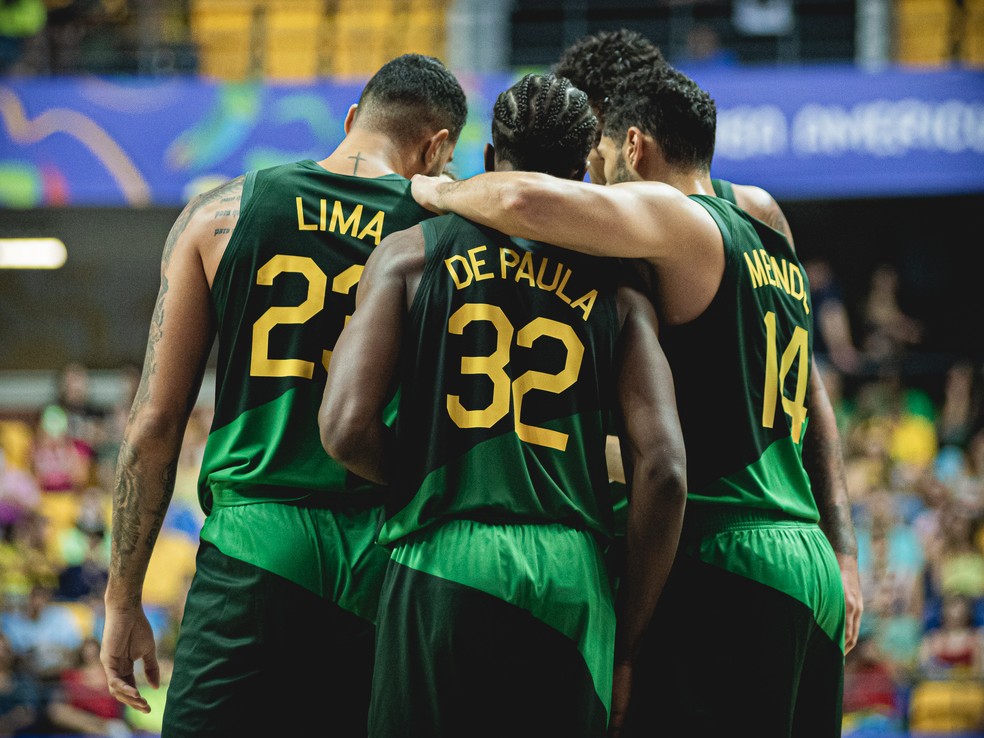 Brasil x Colômbia Copa América de Basquete — Foto: Maurício Almeida/Brand/CBB