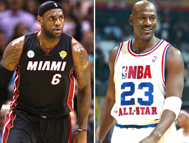 Footage of Lebron James and Michael Jordan (Photo: Editoria de Arte)