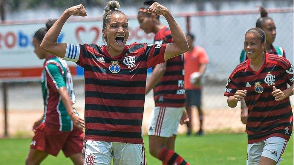 Flamengo foi campe&atilde;o do Carioca Feminino 2019 sobre o rival Fluminense &mdash; Foto: Marcelo Cortes/Flamengo