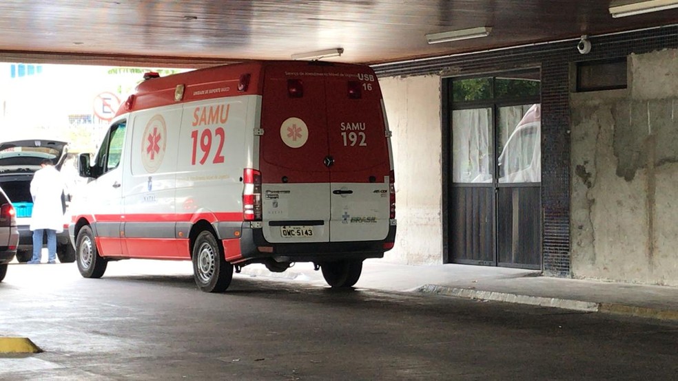 Policial Militar do Ceará baleado em Natal foi levado para o Pronto-Socorro Clóvis Sarinho — Foto: Kleber Teixeira/Inter TV Cabugi
