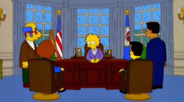 Em episódio futurista, Lisa Simpson alerta para a candidatura do empresário Donald Trump (Foto: reprodução)