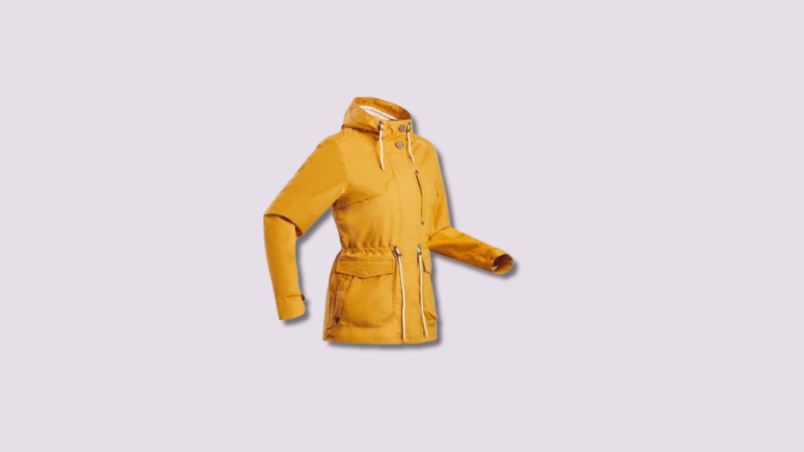 Feita para ser usada em trilhas ao ar livre, a jaqueta é resistente à água e vem cheia de compartimentos: ao todo, são sete bolsos | decathlon.com.br; R$399,99