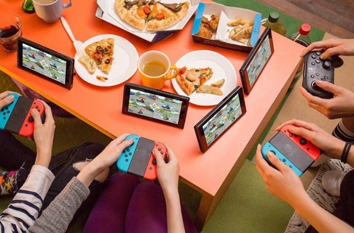 Switch também traz multiplayer local sem fio para até oito jogadores (Foto: Divulgação/Nintendo)