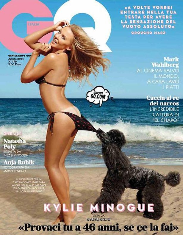 Kylie Minogue na capa da edição de agosto da 'GQ' Itália. (Foto: Divulgação)