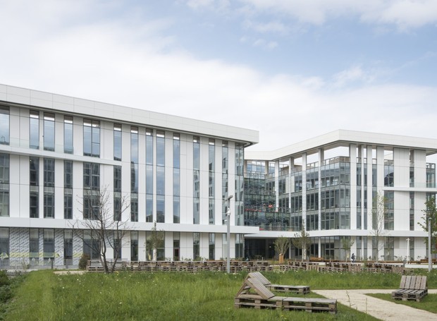 Biblioteca do Campus Condorcet, na França, projetada pela arquiteta Elizabeth de Portzamparc (Foto: 2portzamparc / Divulgação)