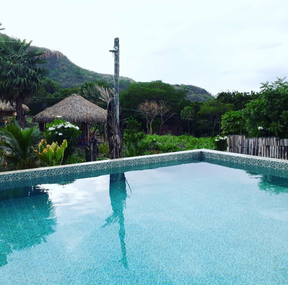 Local tem piscina, natureza e lindas paisagens de Pedro II — Foto: Divulgação/Rancho do Dino