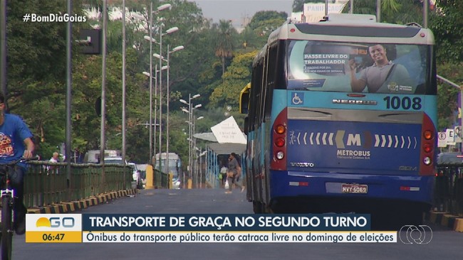 Transporte pblico na Regio Metropolitana de Goinia ser de graa no segundo turno
