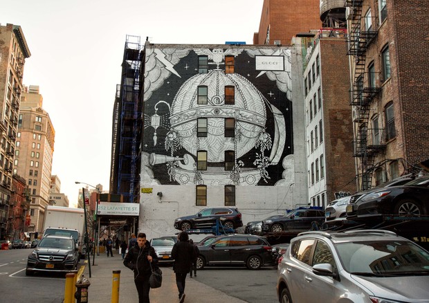 Mural da Gucci em NY (Foto: Divulgação)