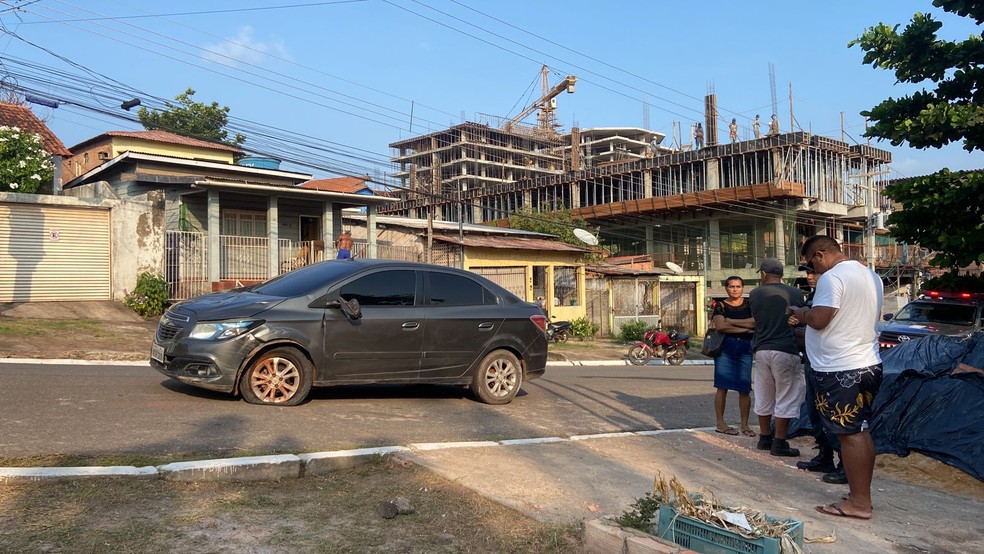 Carro que o detido dirigia no momento do acidente  — Foto: Ulisses Farias 