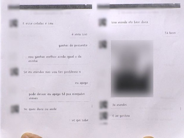 Homem trocava mensagens e enviou foto nu para menina de 9 anos (Foto: Reprodução/TV Gazeta)