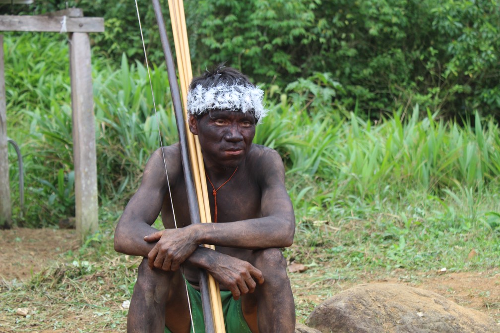 Indígena da comunidade Ketaa, na Terra Indígena Yanomami. — Foto: Lucas Wilame/Rede Amazônica 
