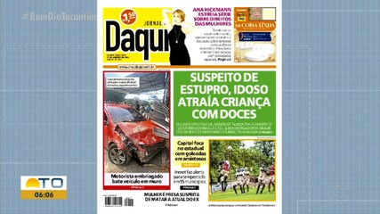 Caso de idoso suspeito de estupro é destaque no Jornal Daqui