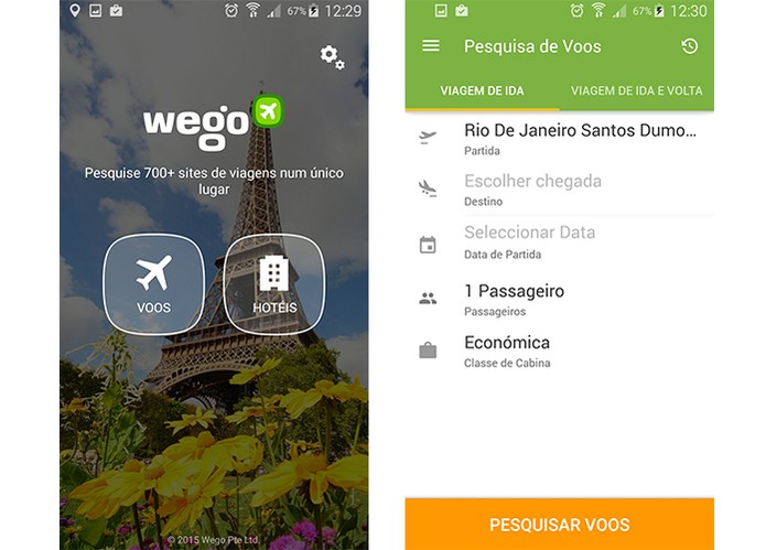 Wego permite procurar por voos e hoteis de forma gratuita (Foto: Reprodu??o/Barbara Mannara)