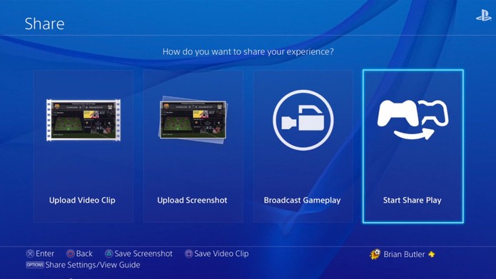 Função Share Play permite compartilhar via internet todas as funções de um game (Divulgação/Sony)