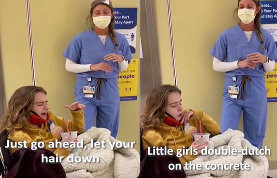 Enfermeira viraliza ao cantar com paciente em hospital dos EUA