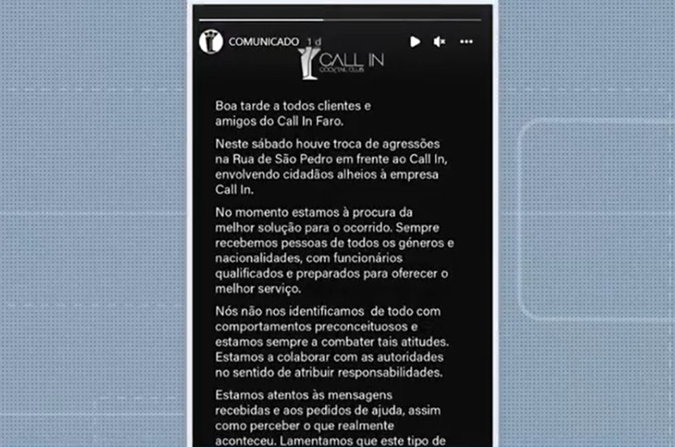 Boate divulgou nota nas redes sociais — Foto: Reprodução/TV Santa Cruz