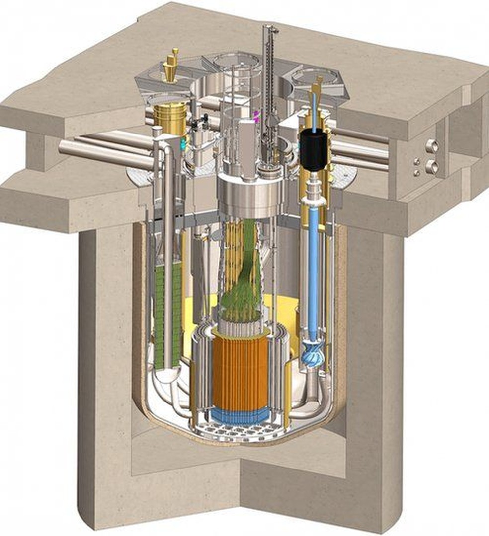 Ilustração demonstra funcionamento de reator Natrium — Foto: Terrapower