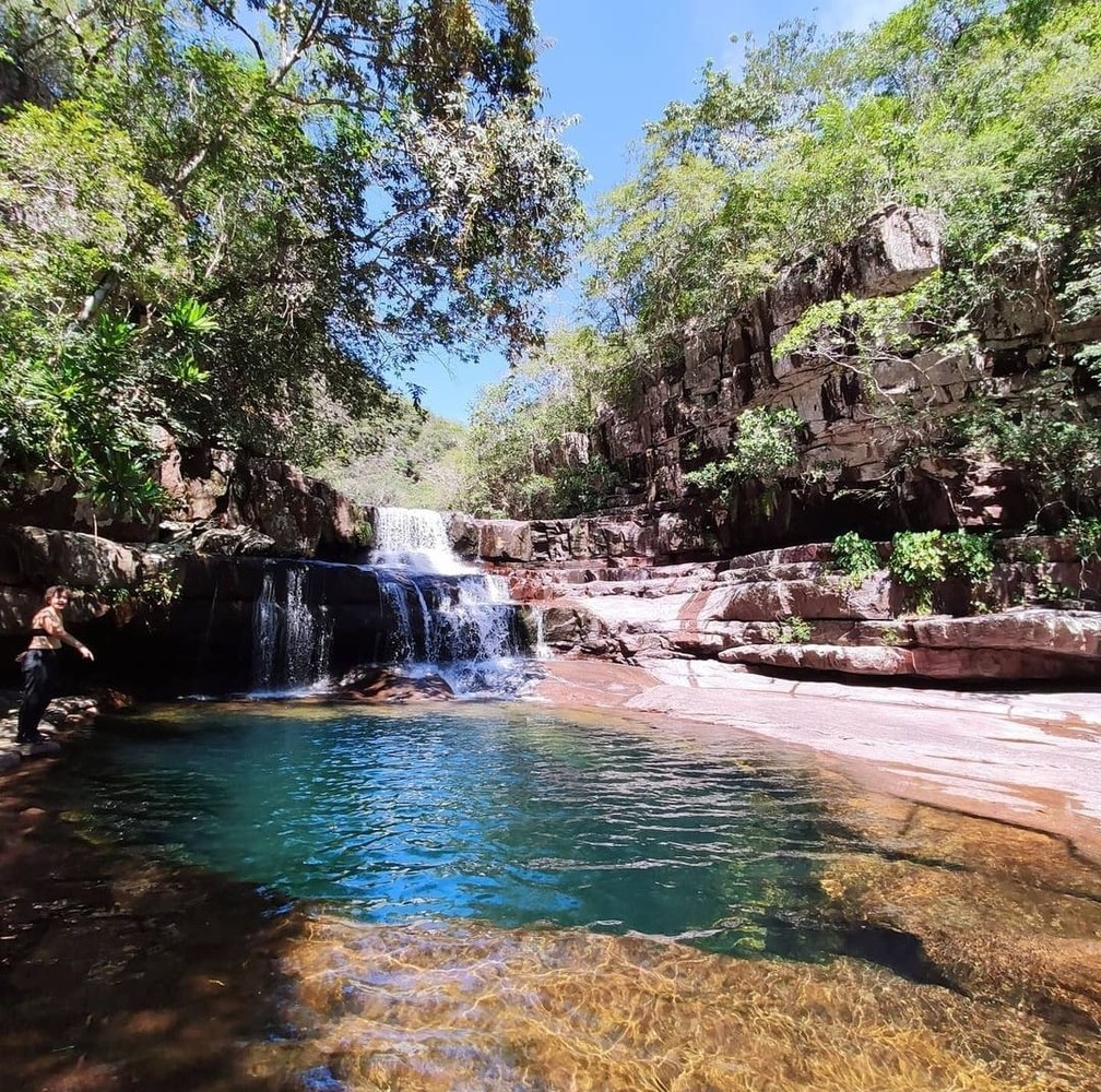 Cachoeira do Capivari em Vila Bela da Santíssima Trindade (MT) — Foto: Luana Samaia Neves de Souza
