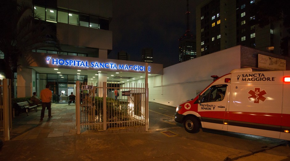Hospital Sancta Maggiore, da rede Prevent Senior em São Paulo (Foto: Edilson Dantas / Agência O Globo)