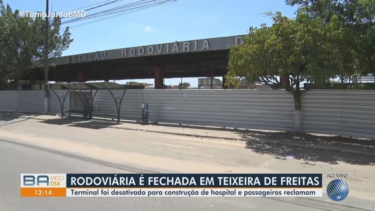 Rodoviária de Teixeira de Freitas é fechada por causa da construção de