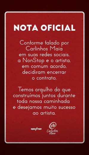 Non Stop sobre fim da parceria com Carlinhos Maia (Foto: Reprodução / Instagram)