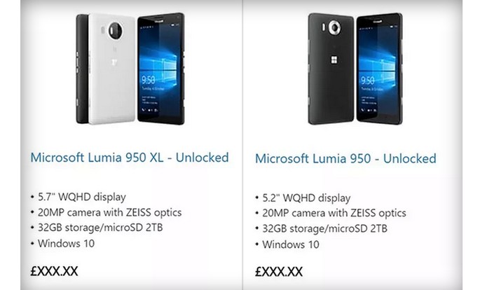 Novos Lumias 950 e 950 XL aparecem na loja da Microsoft (Foto: Reprodução/Barbara Mannara)