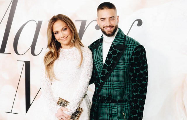 LOS ANGELES, CALIFORNIA - FEBRUARY 08: Jennifer Lopez and Maluma attend the Los Angeles special screening of "Marry Me" on February 08, 2022 in Los Angeles, California. (Photo by Rich Fury/WireImage) (Foto: WireImage)
