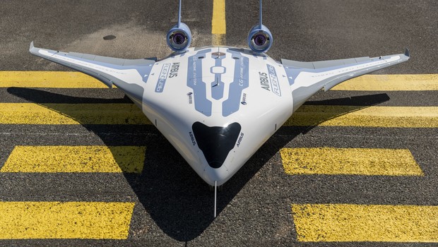 Aeromodelo do Maveric, estudo de avião em forma de asa da Airbus (Foto: Divulgação)