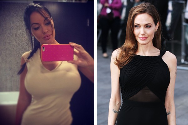 Veronika Black é sósia da Angelina Jolie (Foto: Instagram / Getty Images)