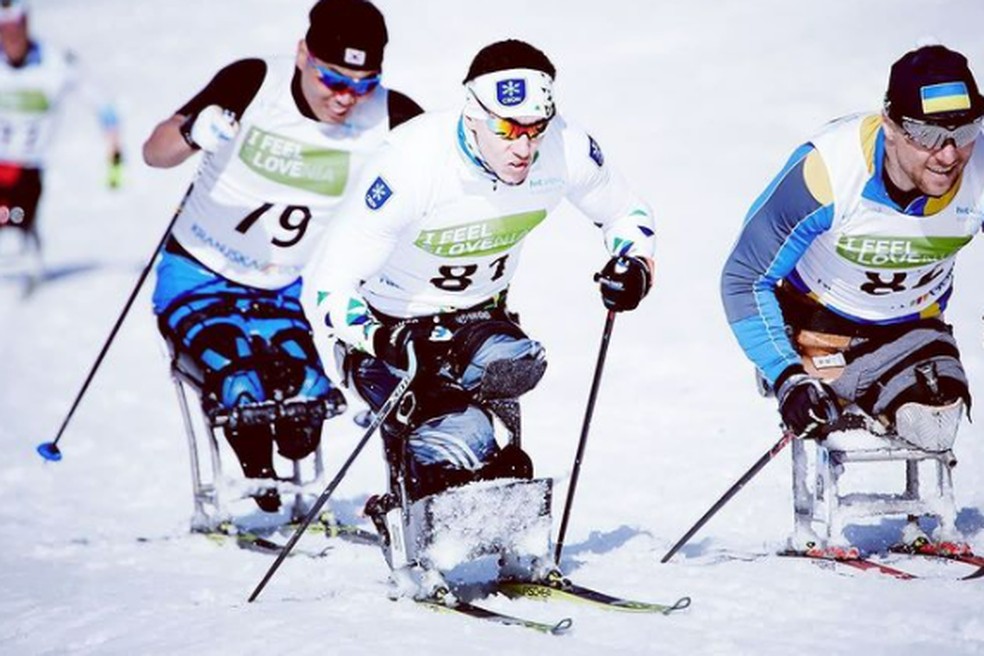 Guilherme Rocha descobriu o esqui cross-country em 2017 — Foto: Reprodução