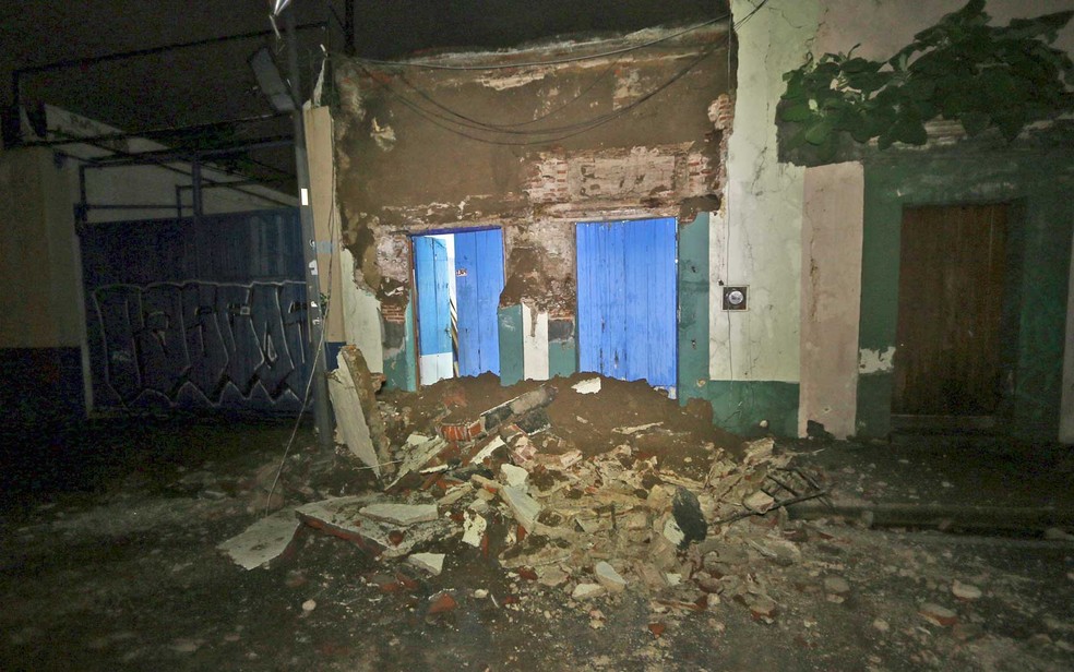 As ruínas de uma casa em Oaxaca, após forte tremor (Foto: Luis Alberto Cruz / AP Photo)