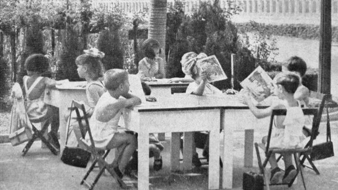 Experiências de ensino ao ar livre na Europa a partir de 1904 inspiraram Escola de Aplicação ao Ar Livre (EAAL), que funcionou no Parque da Água Branca, zona oeste de São Paulo, entre 1939 e os anos 1950 (Foto: REVISTA BRASILEIRA DE ED FÍSICA/REPRODUÇÃO)
