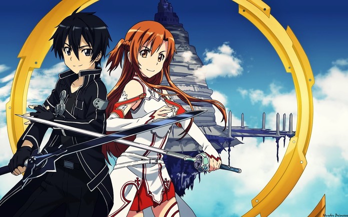 Kirito e Asuna em Sword Art Online (Foto: Divulgação/Reki Kawahara)
