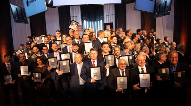Os grandes vencedores do Prêmio Melhores Franquias 2019, realizado nesta terça-feira (25/6), em São Paulo (Foto: Samuel Esteves)