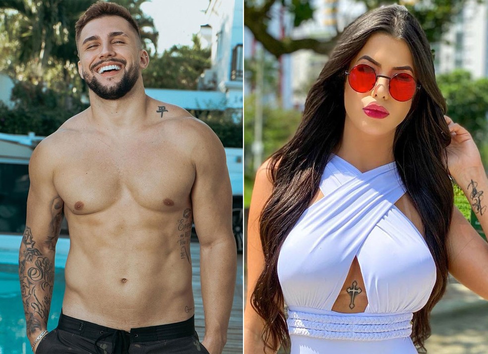 Arthur Picoli e Frantch&ecirc;sca Antunes &mdash; Foto: Reprodu&ccedil;&atilde;o/Instagram e Reprodu&ccedil;&atilde;o/Facebook