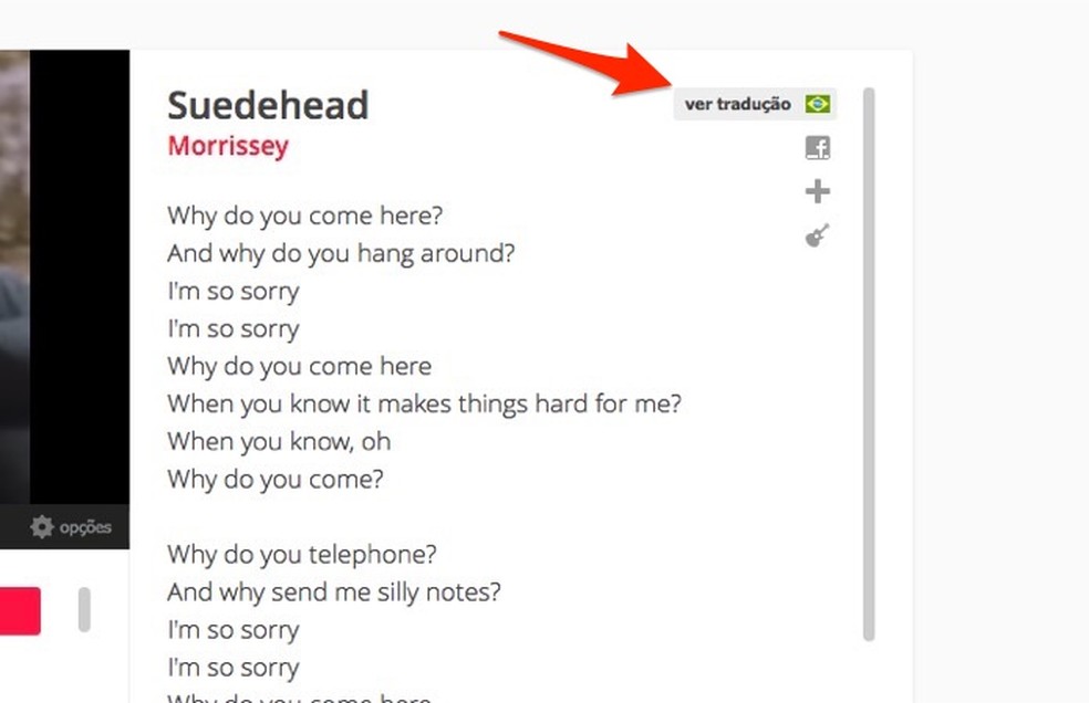 Opções de ações do serviço online Ouvir Música — Foto: Reprodução/Marvin Costa