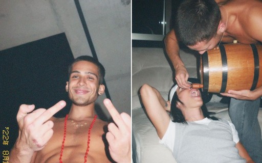 thumbnail de João Guilherme mostra registros de "batizado" com cachaça em casa